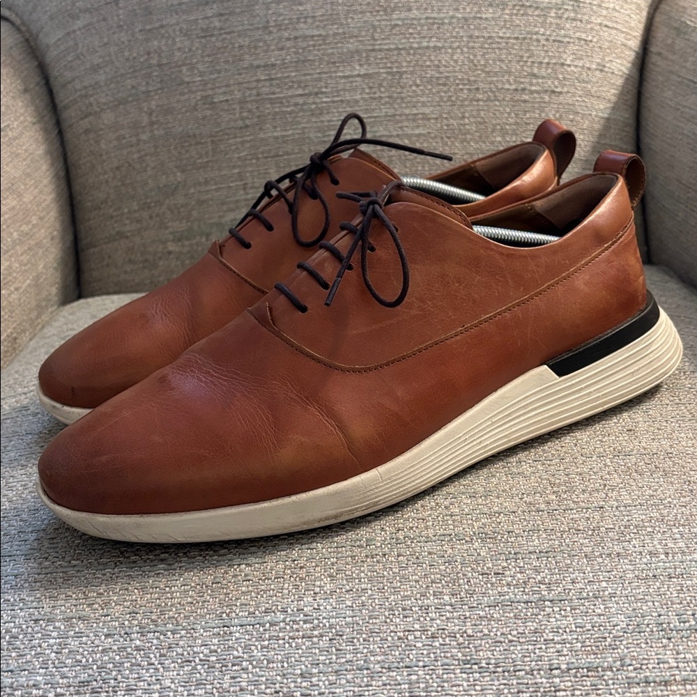 Wolf & Shepherd Crossover Derby‎ Lace Up Leather Shoes Tan Brown Men’s size 13